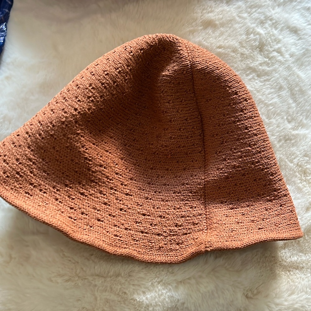 Orange bucket hat